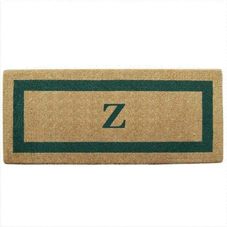 NEDIA HOME Nedia Home 02077Z Single Picture - Green Frame 24 x 57 In. Heavy Duty Coir Doormat - Monogrammed Z O2077Z